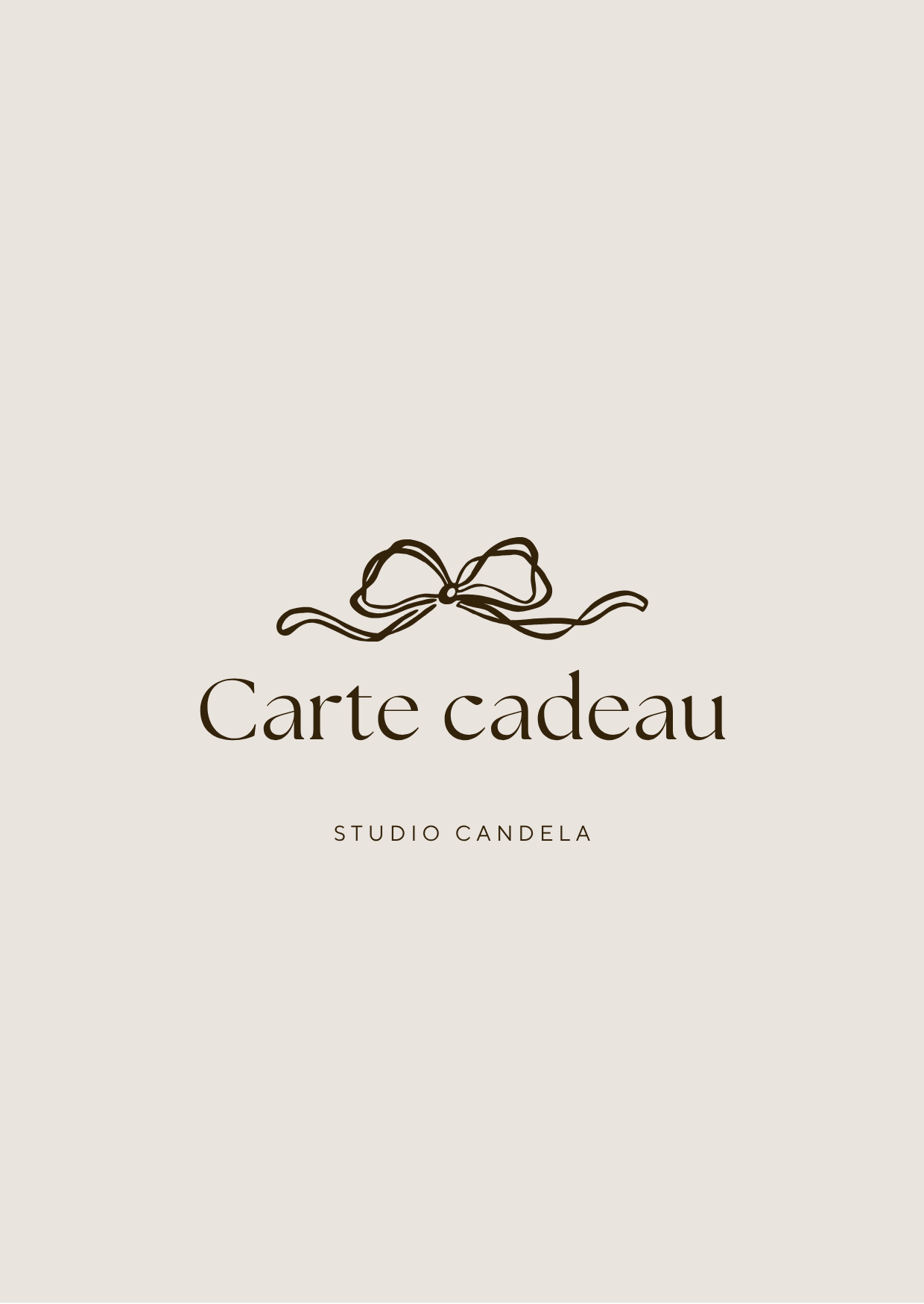 Bougie sculptée carte cadeau - Studio Candela