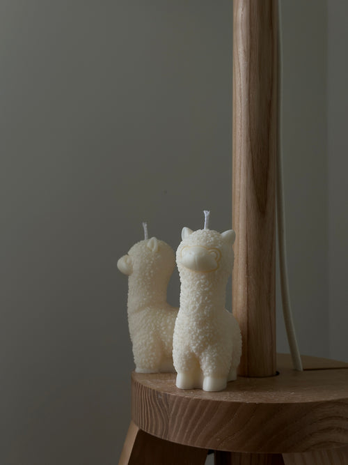 Bougie sculptée Alpaga - Studio Candela
