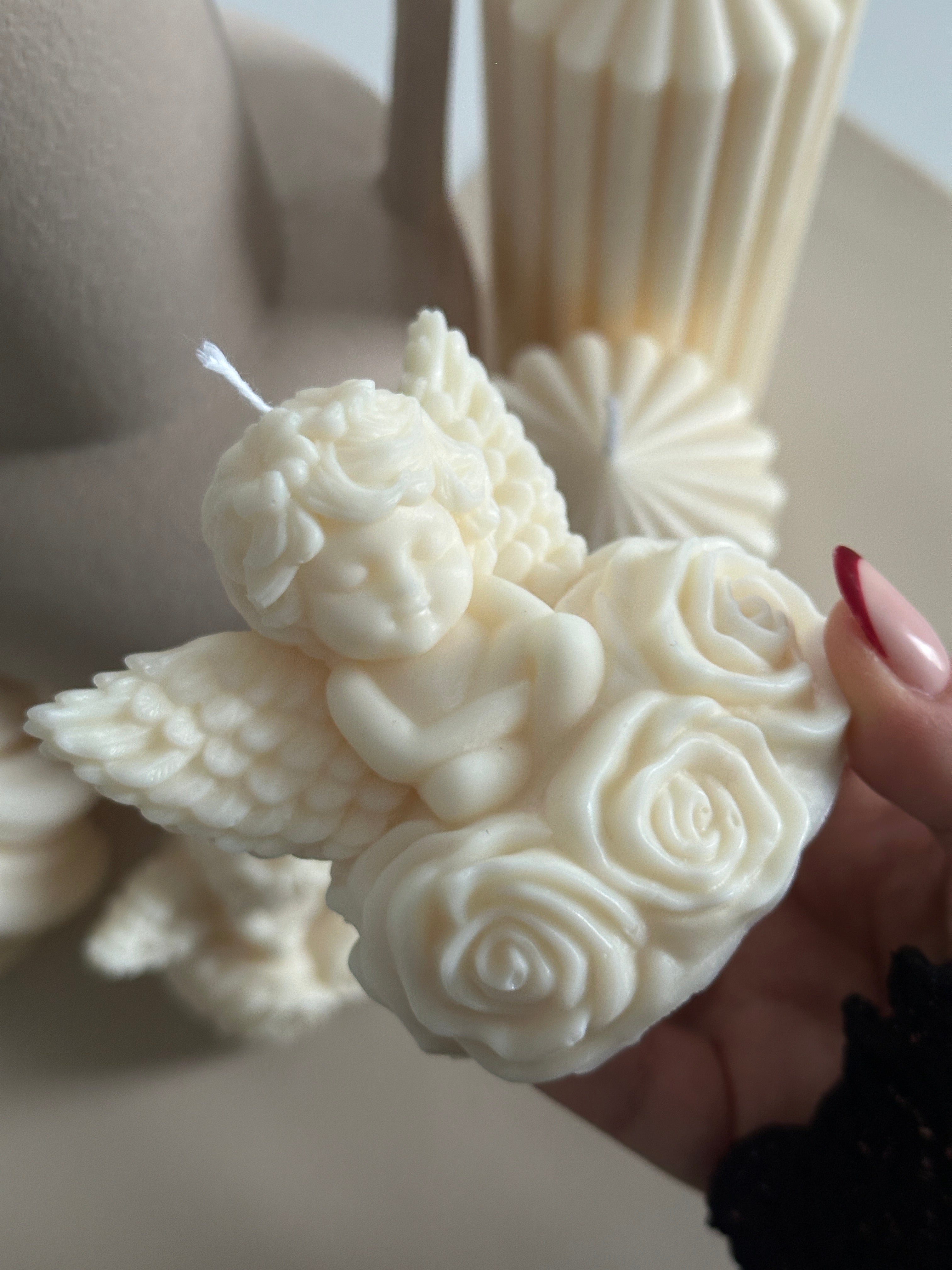 Bougie sculptée Ange - Studio Candela