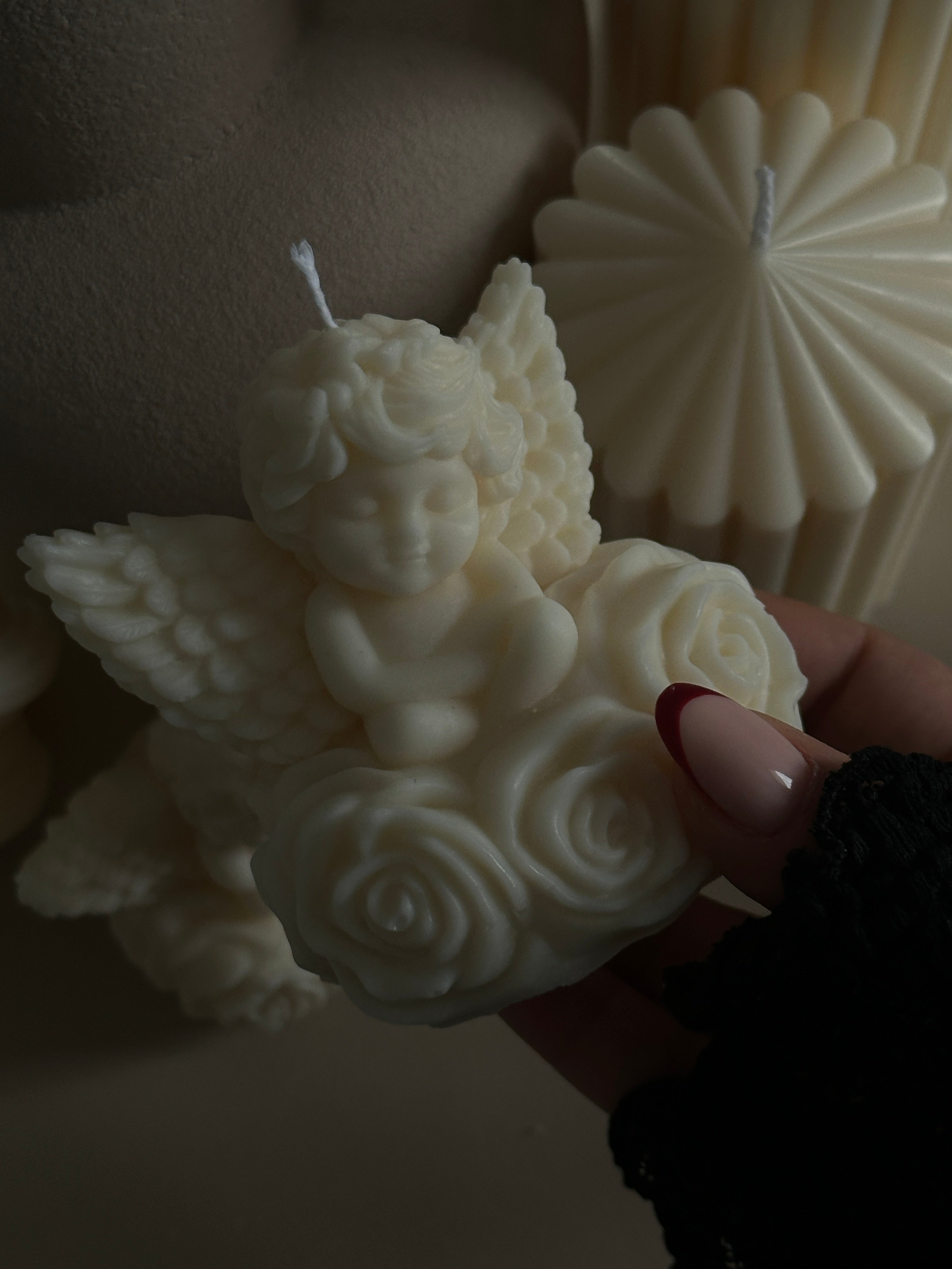 Bougie sculptée Ange - Studio Candela