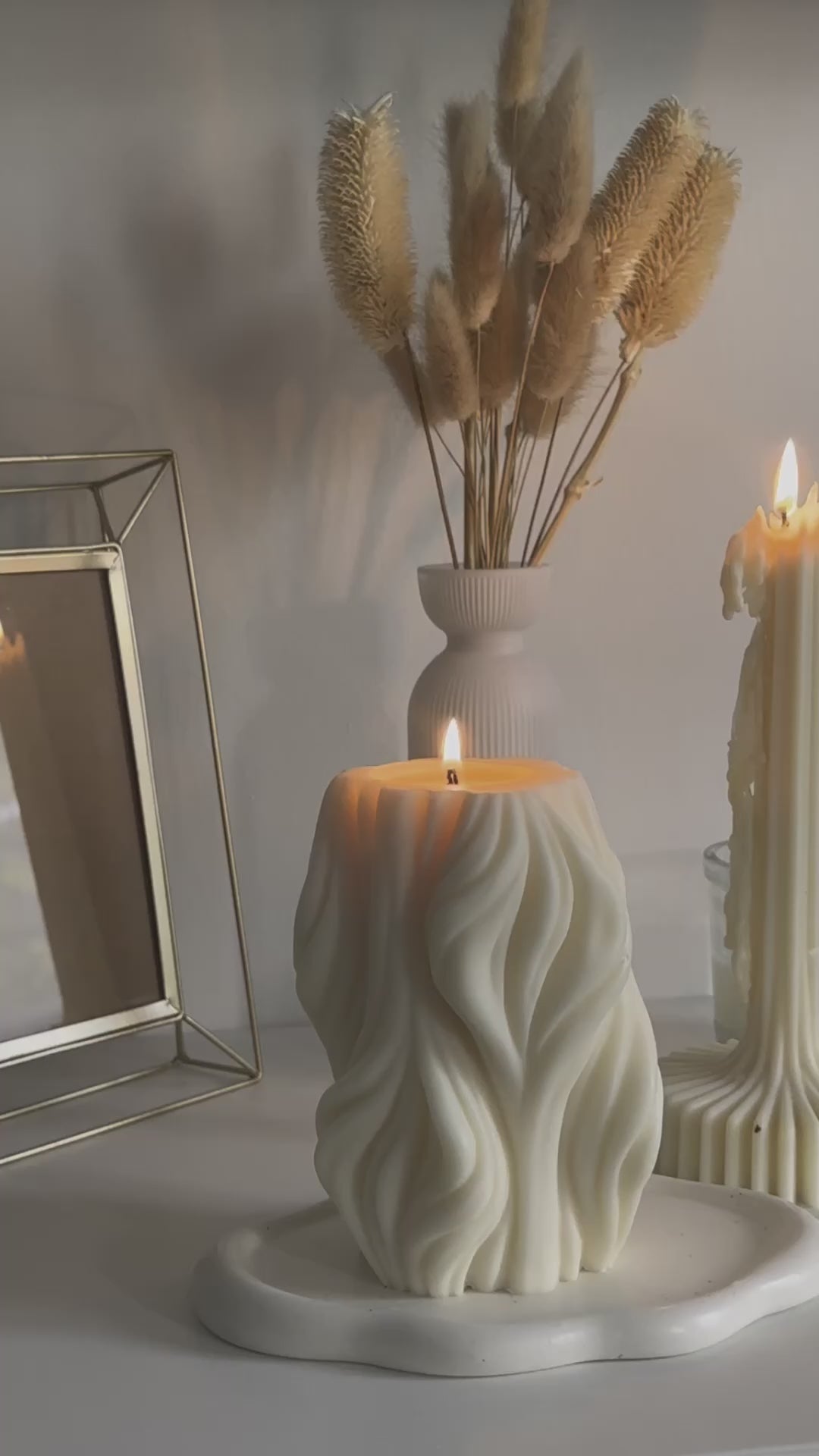 Bougie sculptée arbre de la féminité  - Studio Candela